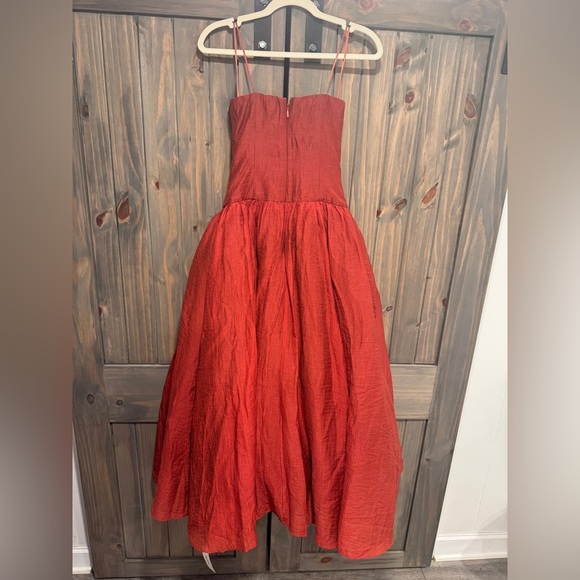 REFORMATION NWT Rosy Dress in Rusty Red 6 - Picture 4 of 6